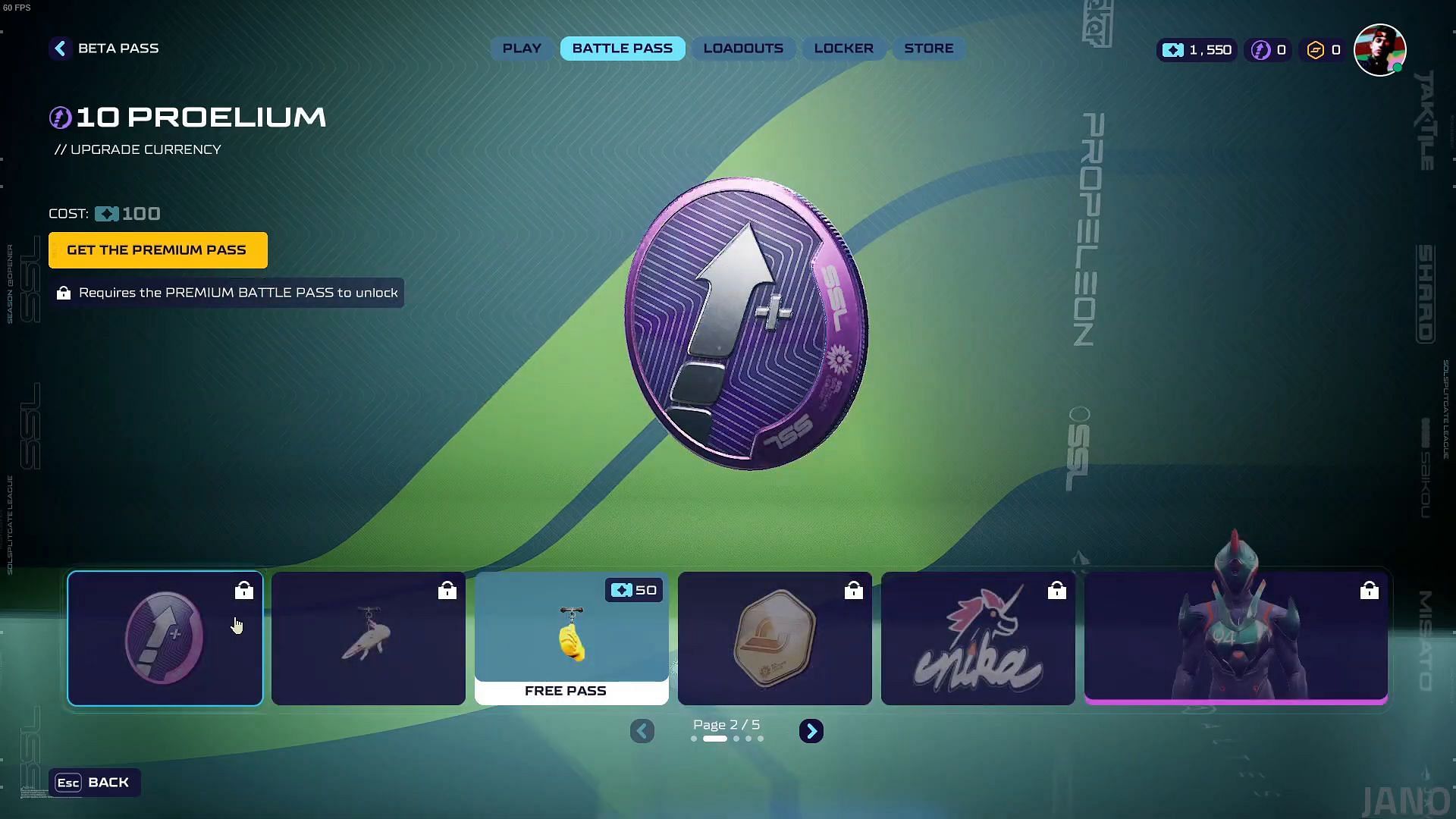 Splitgate 2 battle pass featuring Proelium (Image via 1047 Games)